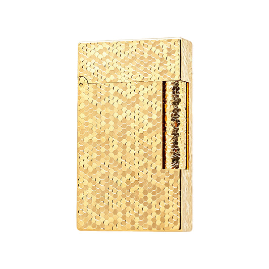 S.T. Dupont Fish Scale Engraved Gold Luxury Lighter#242