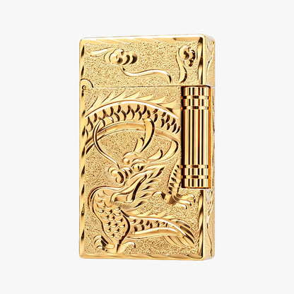 Dupont Dragon Phoenix Engraved Soft Flame Lighter #182