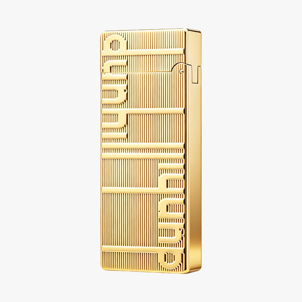 Dunh Rolla Gold Vertical Line Soft Flame Lighter #002