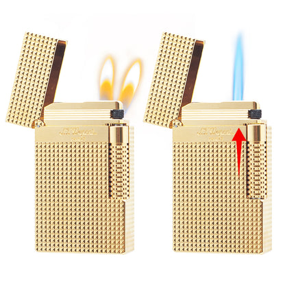 Double Flame S.T. Dupont Le Grand Diamond Head Torch Luxury Lighter #600
