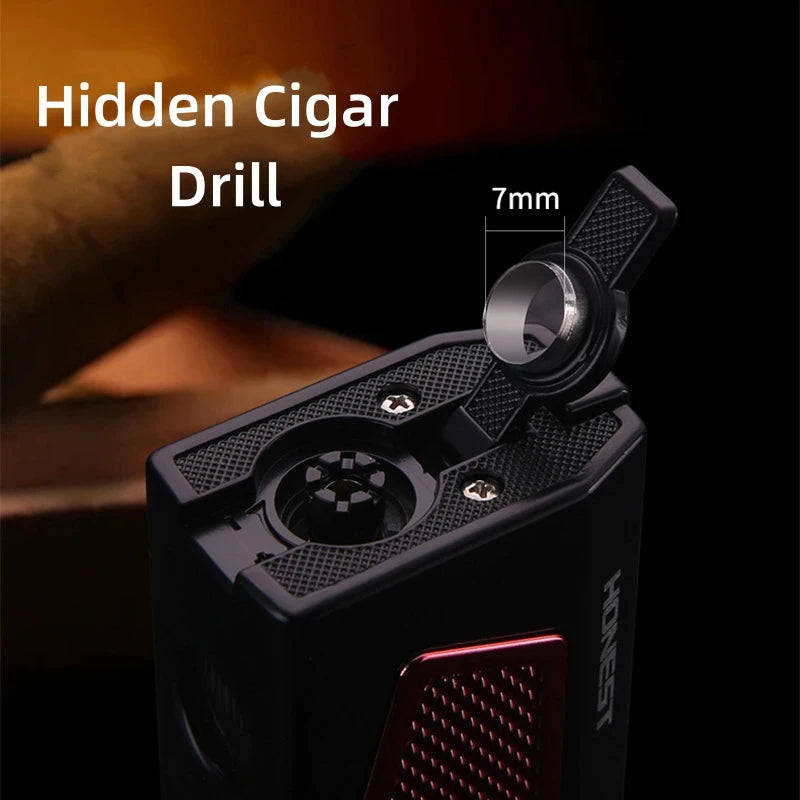 Multi-Functional Cigar Lighter 4 Blue Jet Flame Refillable Torch Lighter SHERRY007 Multi-Functional Cigar Lighter 4 Blue Jet Flame Refillable Torch Lighter SHERRY007