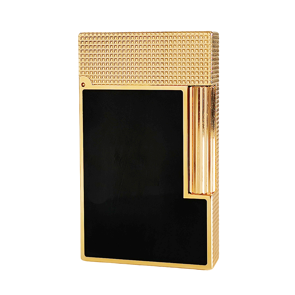 Double Flame New Lattice Engraving Metal Gas Lighter Dupont L2 Lacque#115