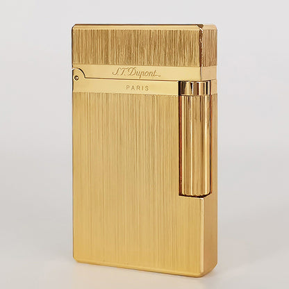 Dupont L2 Black Brushed Metal Soft Flame Lighter #014