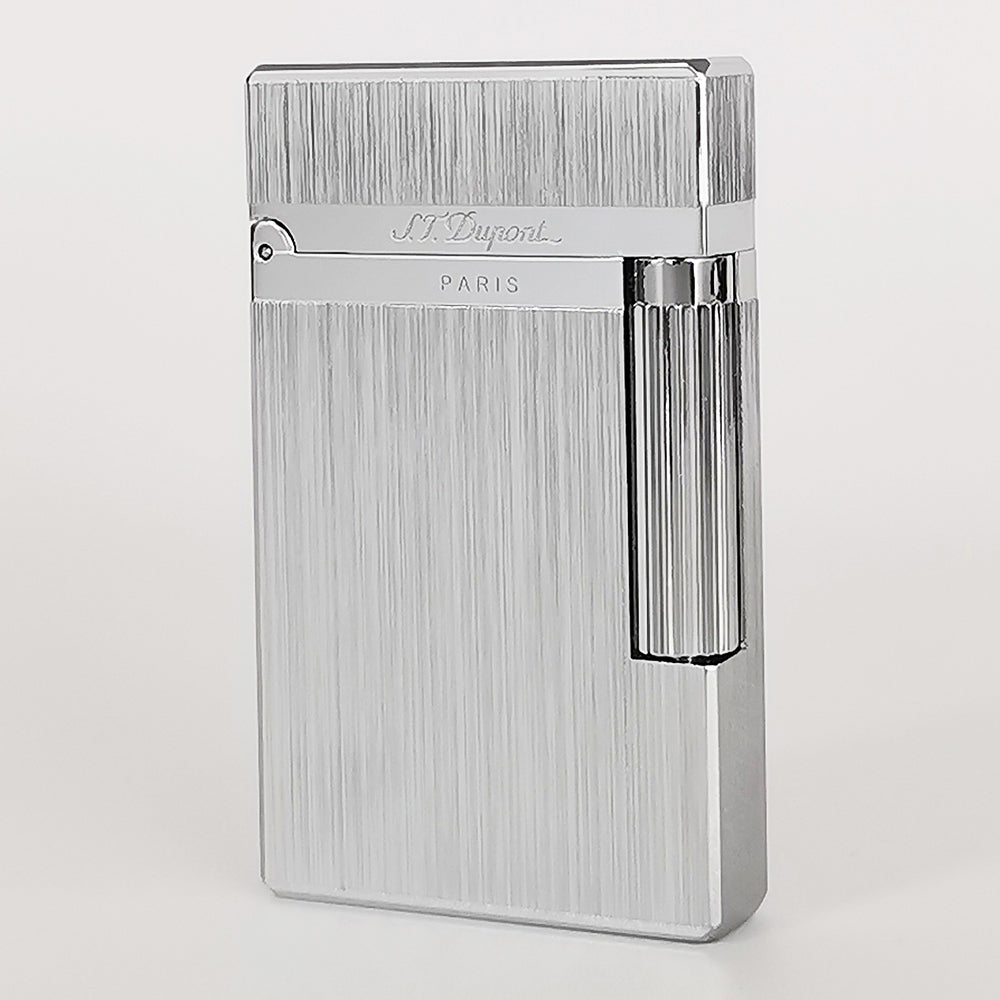 Dupont L2 Black Brushed Metal Soft Flame Lighter #014