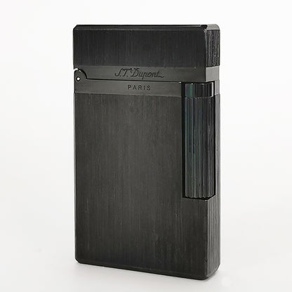 Dupont L2 Black Brushed Metal Soft Flame Lighter #014