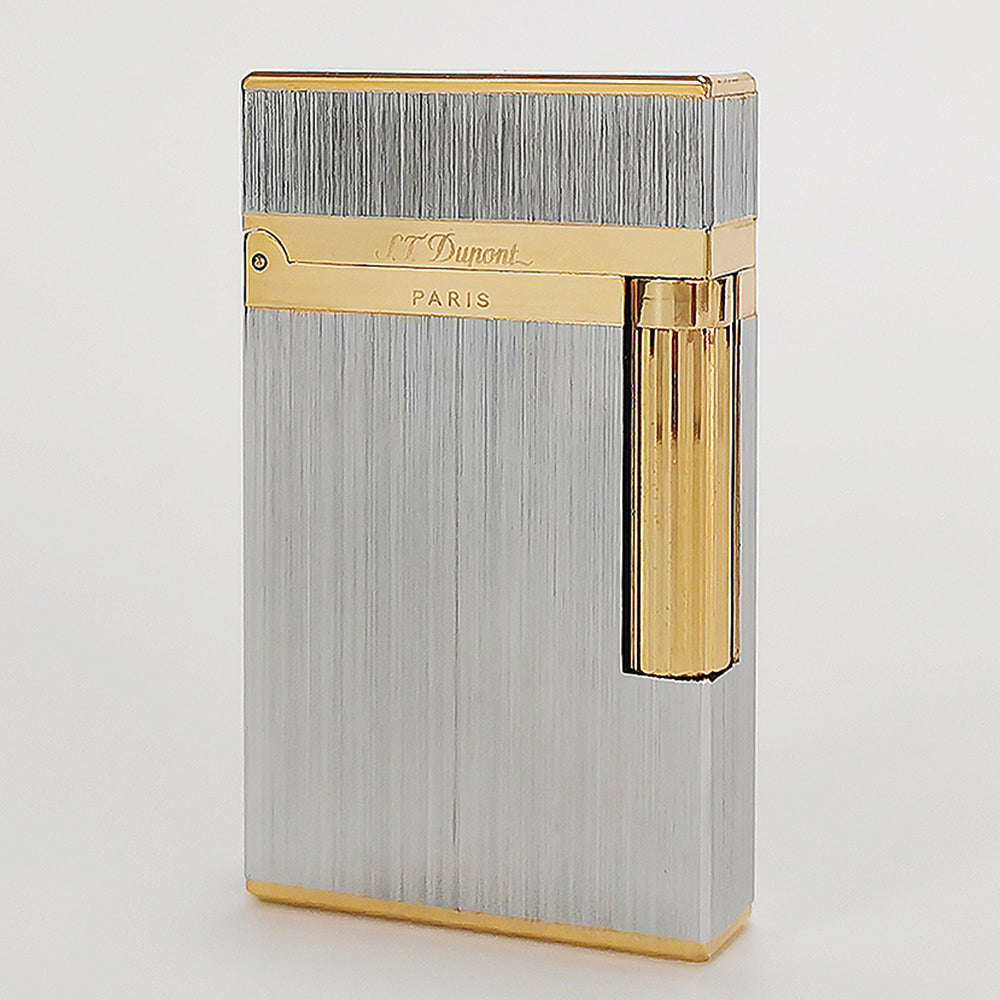 Dupont L2 Black Brushed Metal Soft Flame Lighter #014