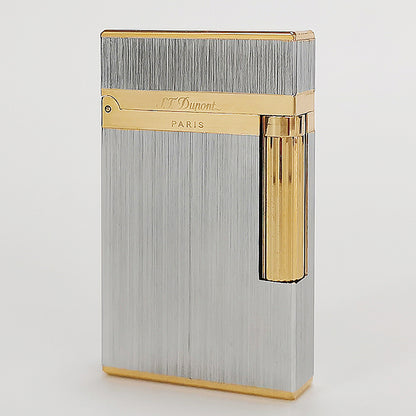 Dupont L2 Black Brushed Metal Soft Flame Lighter #014