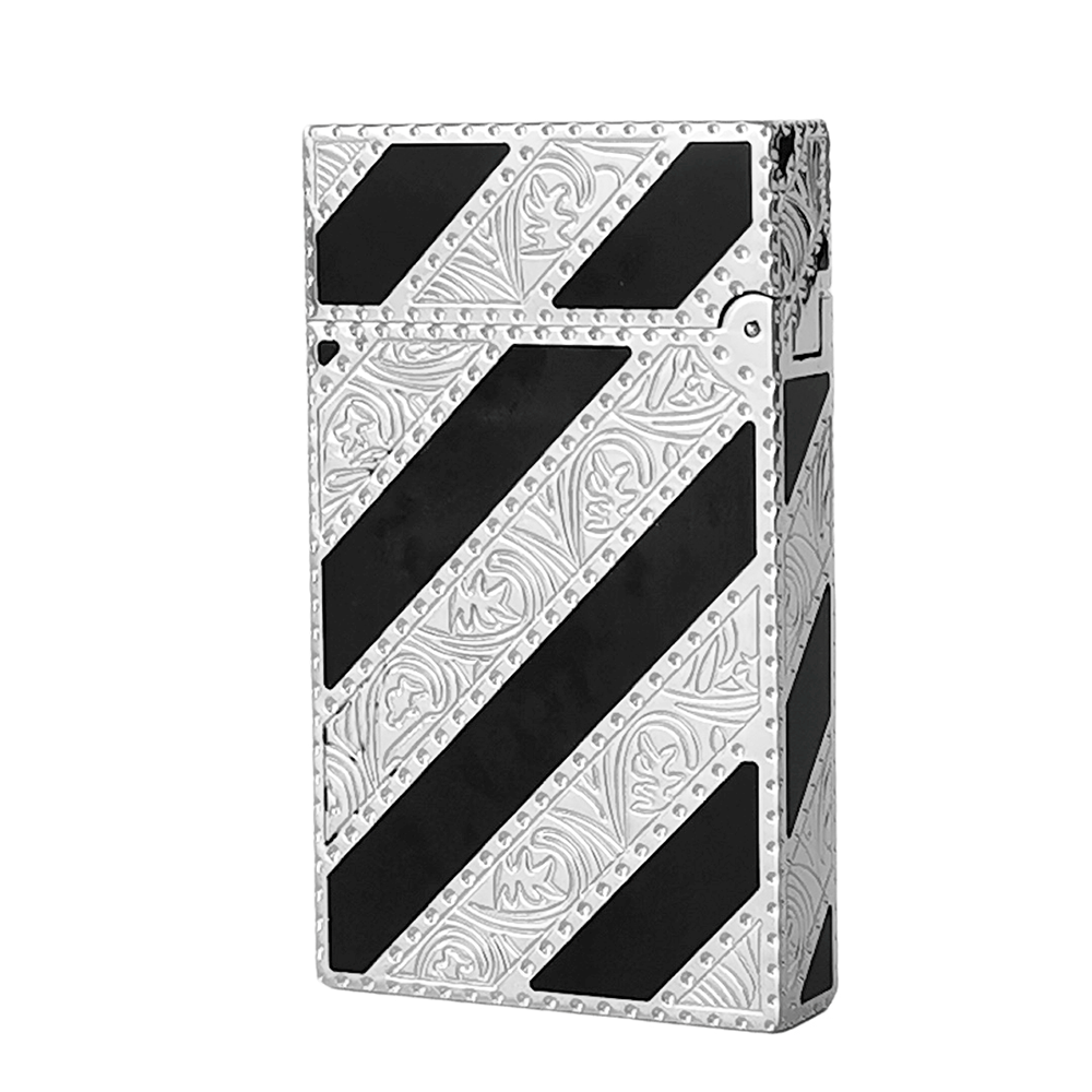 Black Slant Line Engraving St.Dupont Gas Lighter #064