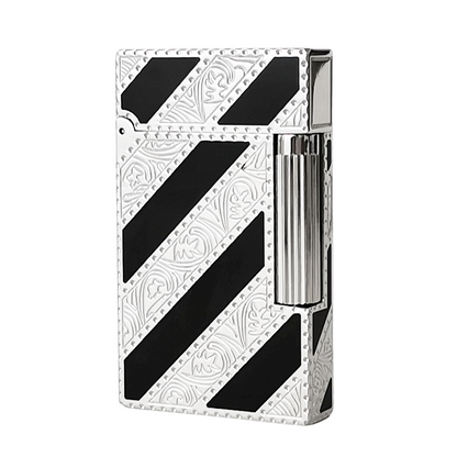 Black Slant Line Engraving St.Dupont Gas Lighter #064