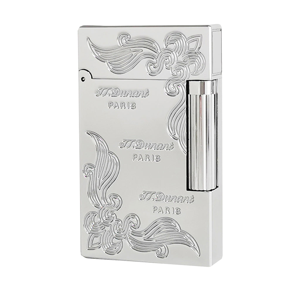 JT Dunant Lighter Three Lines Flowers Engraved #001