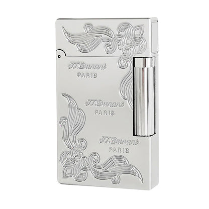 JT Dunant Lighter Three Lines Flowers Engraved #001