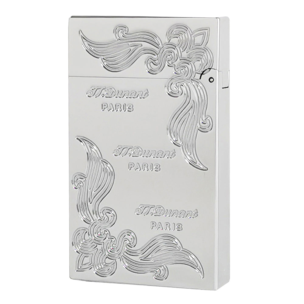 JT Dunant Lighter Three Lines Flowers Engraved #001