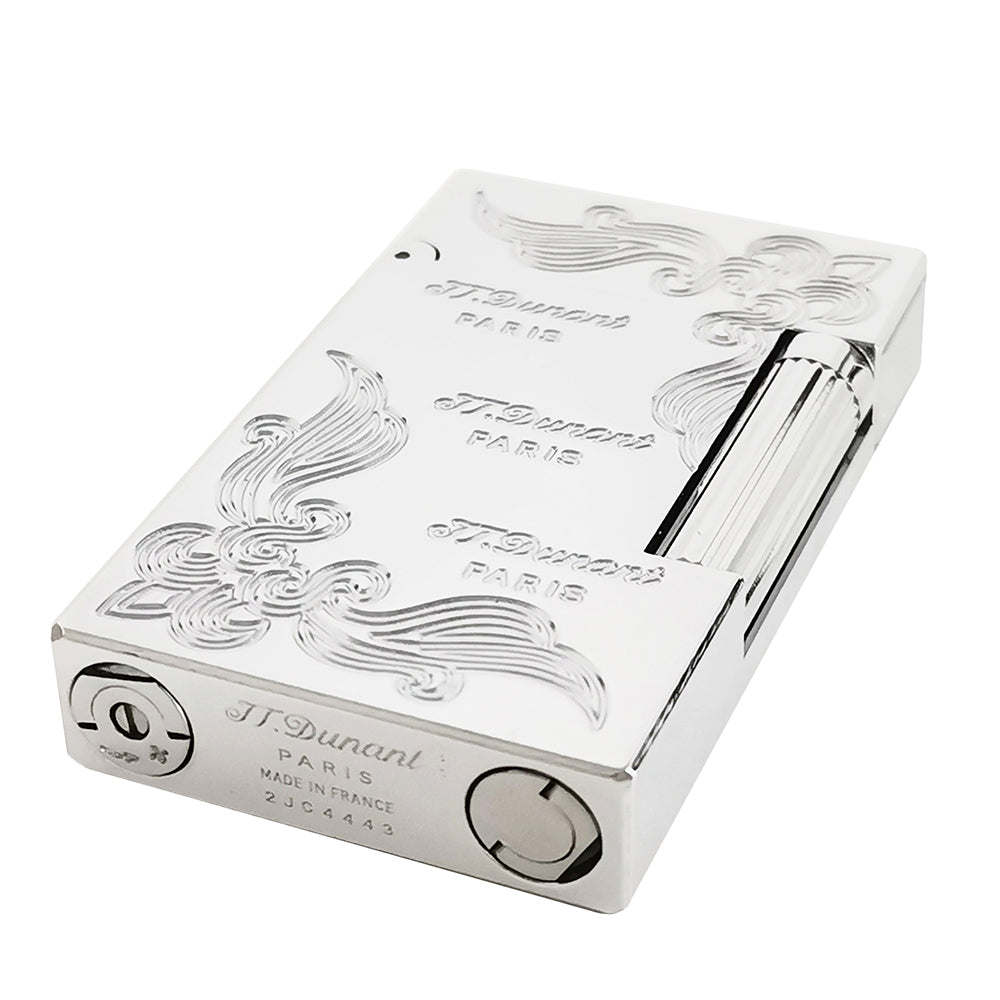 JT Dunant Lighter Three Lines Flowers Engraved #001