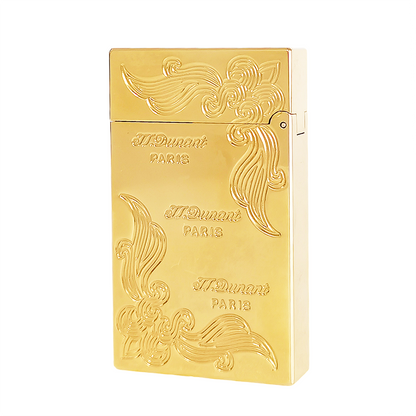 JT Dunant Lighter Three Lines Flowers Engraved #001