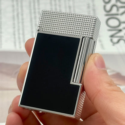 Double Flame S.T. Dupont Ligne 2 New Lattice Engraving Metal Gas Lighter Lacque#115