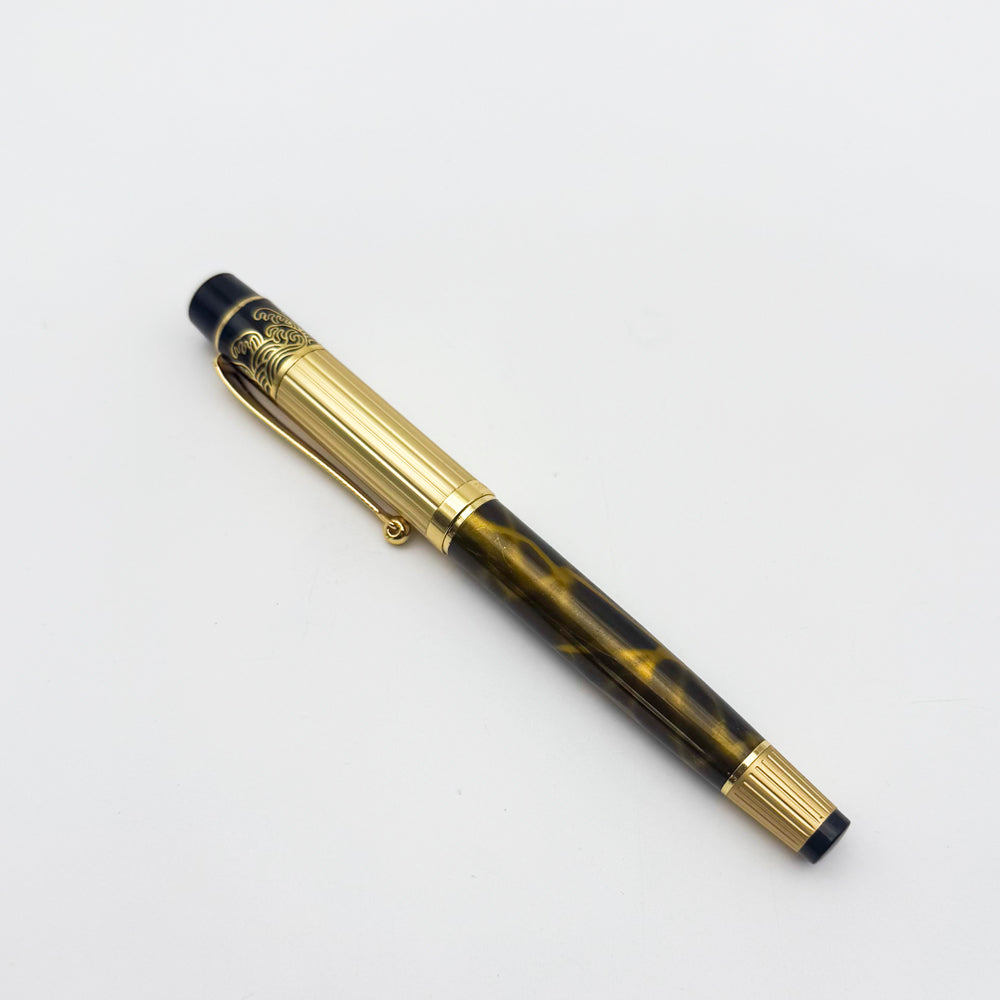 Luxury Vintage Rollerball Pen with Gold Cap