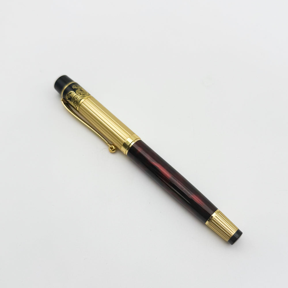 Luxury Vintage Rollerball Pen with Gold Cap