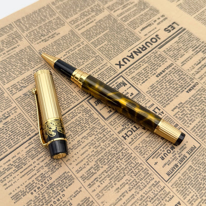 Luxury Vintage Rollerball Pen with Gold Cap