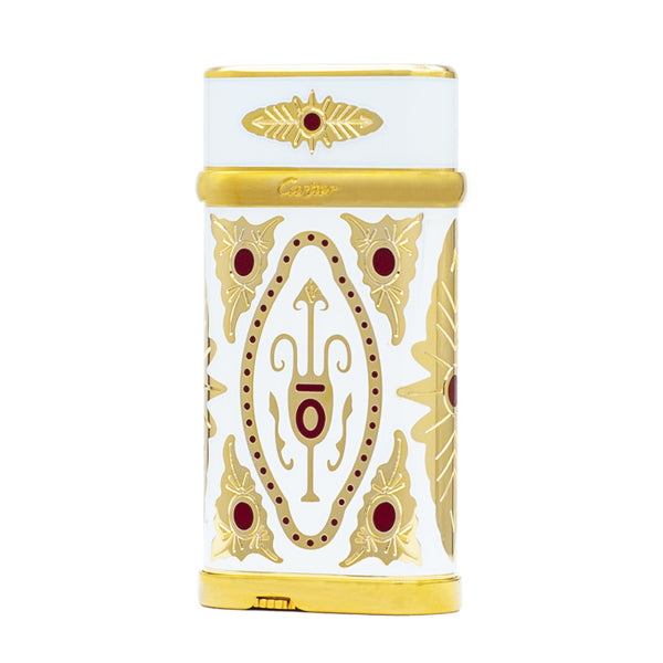 Cartier Men's White Gold-Plated Patterned Lighter#019