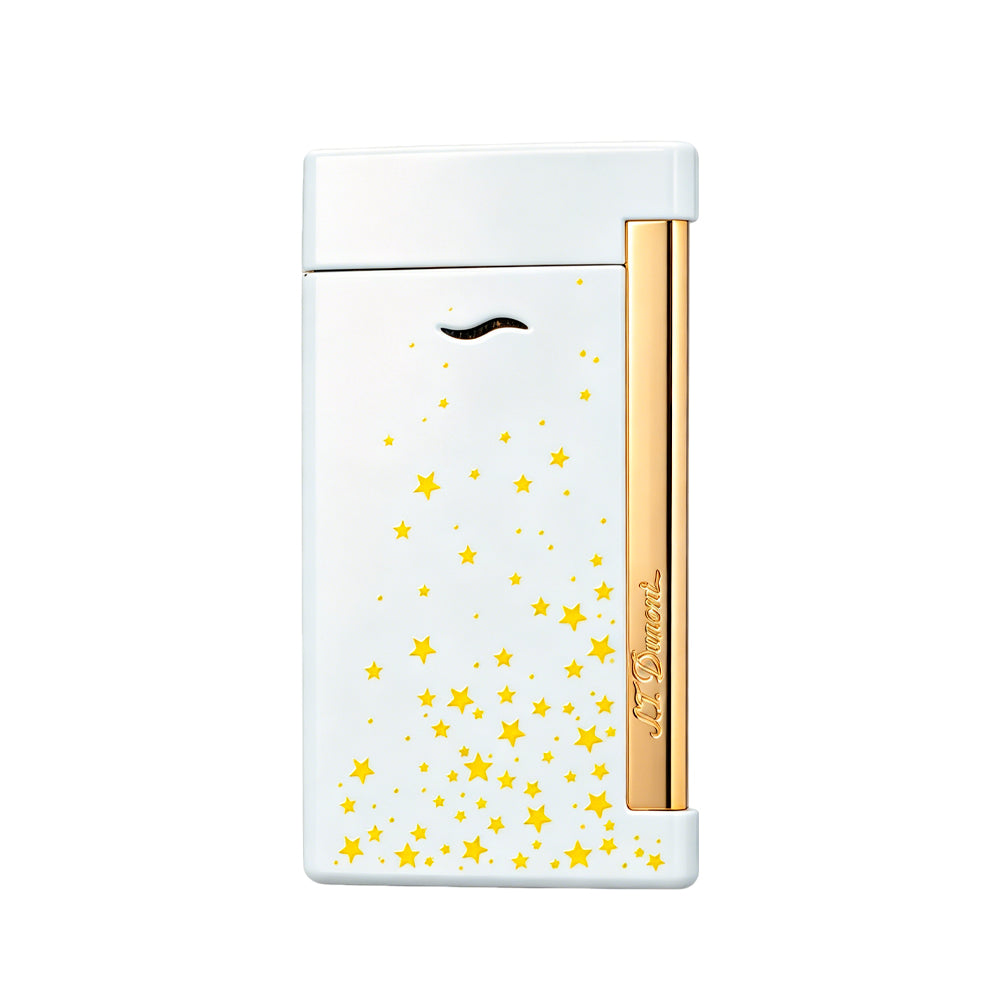 S.T. Dupont White Gold Lighter Slim 7 Starry Sky Design #005