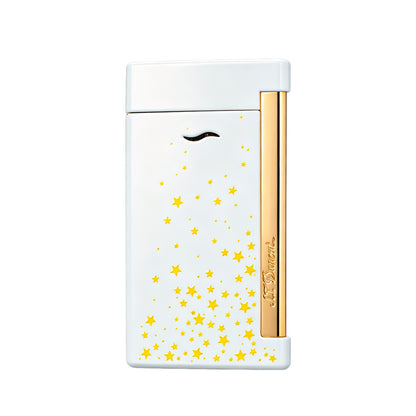 S.T. Dupont White Gold Lighter Slim 7 Starry Sky Design #005