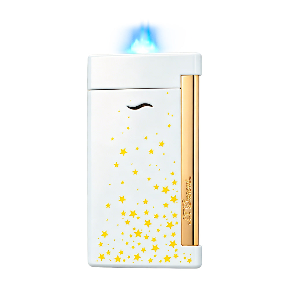 S.T. Dupont White Gold Lighter Slim 7 Starry Sky Design #005