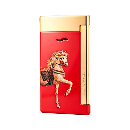 S.T. Dupont Red Slim 7 Prancing Horse Lighter #009