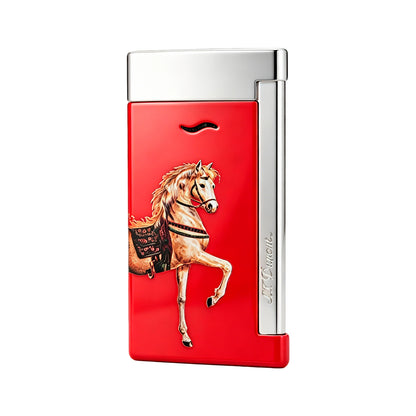 S.T. Dupont Red Slim 7 Prancing Horse Lighter #009