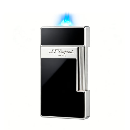 S.T. Dupont Slimmy Black Lacquer Chrome Torch Flame Luxury Lighter