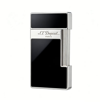 S.T. Dupont Slimmy Black Lacquer Chrome Torch Flame Luxury Lighter