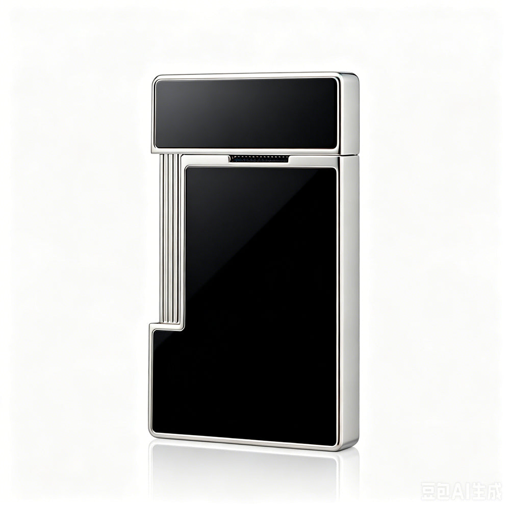 S.T. Dupont Slimmy Black Lacquer Chrome Torch Flame Luxury Lighter
