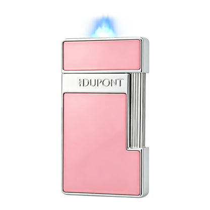 S.T. Dupont Slimmy Pink Silver Lacquer Chrome Torch Flame Luxury Lighter