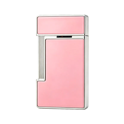 S.T. Dupont Slimmy Pink Silver Lacquer Chrome Torch Flame Luxury Lighter