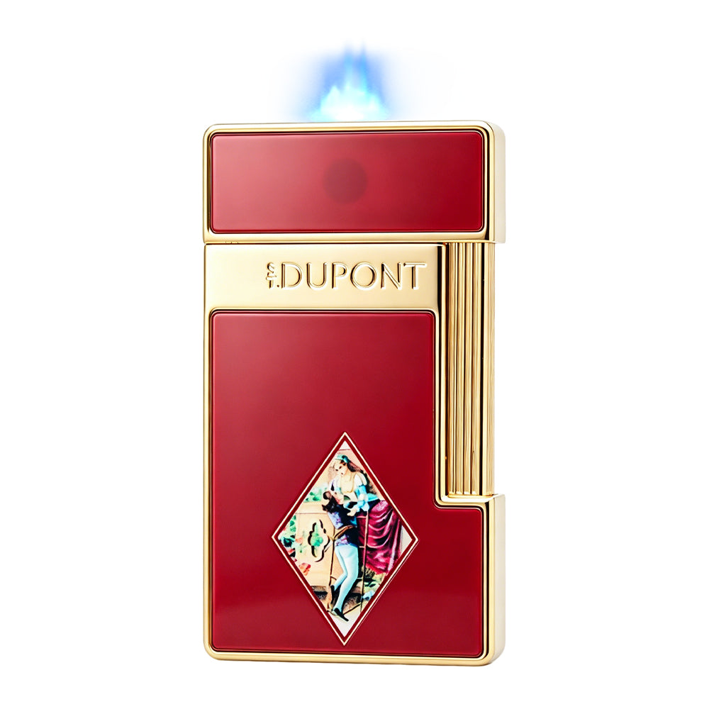 S.T. Dupont Slimmy Red Gold Romeo and Juliet Lighter #102