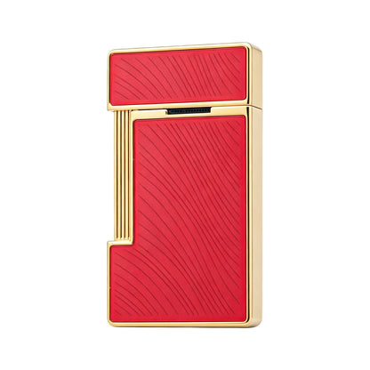 S.T. Dupont Slimmy Red Gold Horse Lacquer Torch Flame Lighter #106