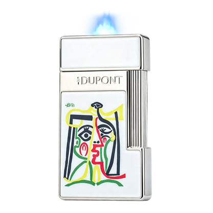 S.T. Dupont x Picasso Slimmy Silver White Torch Flame Lighter #107
