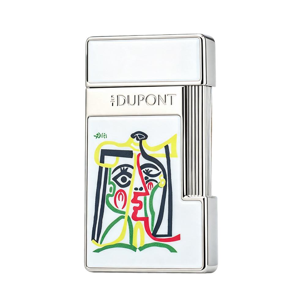 S.T. Dupont x Picasso Slimmy Silver White Torch Flame Lighter #107