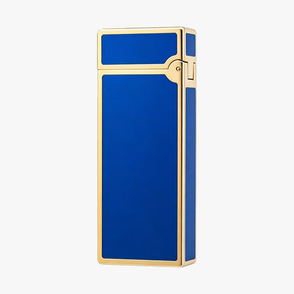 Dunh Blue Lacquer Gold Silver Soft Flame Lighter #005