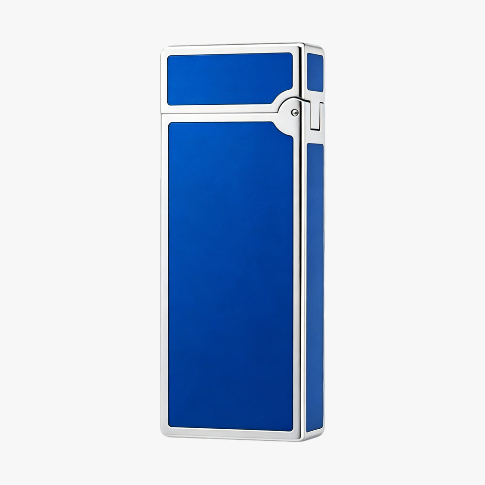Dunh Blue Lacquer Gold Silver Soft Flame Lighter #005