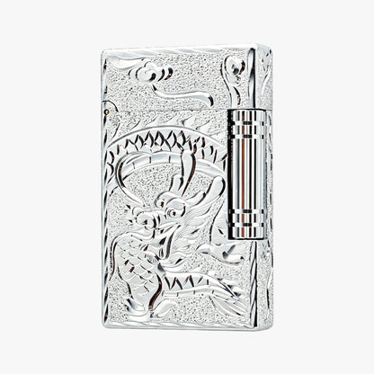 Dupont Dragon Phoenix Engraved Soft Flame Lighter #182