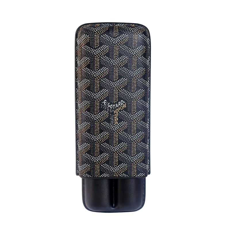 Goyard Luxury Cigar Case with 3-Slot Holder