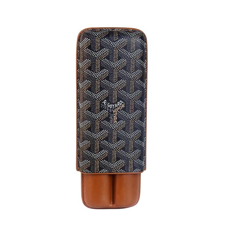 Goyard Luxury Cigar Case with 3-Slot Holder