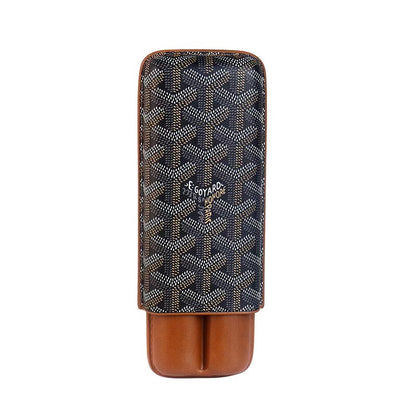 Goyard Luxury Cigar Case with 3-Slot Holder