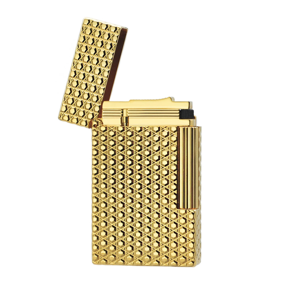 ST Dupont Lighter with Hexagon Geometric Engraved #125