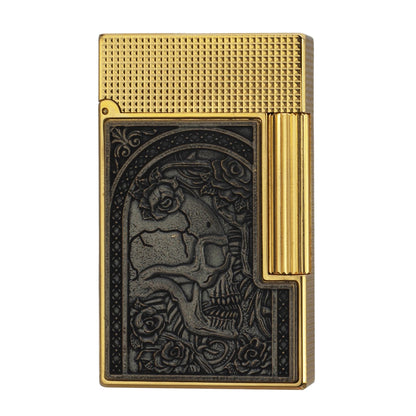 S.T. Dupont Limited Skull Lighter with Floral Relief#204