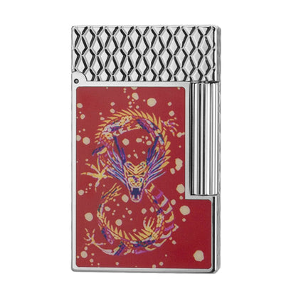 Double Flame S.T. Dupont Line 2 Year of the Loong Red Lighter #183