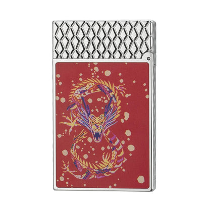 Double Flame S.T. Dupont Line 2 Year of the Loong Red Lighter #183