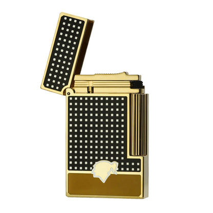Gas Lighter Cohiba Girl LOGO x S.T. Dupont Lacquer Small Square#147 Black&Gold