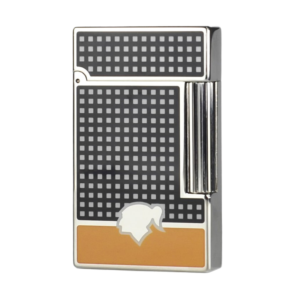 Gas Lighter Cohiba Girl LOGO x S.T. Dupont Lacquer Small Square#147 Black&Gold