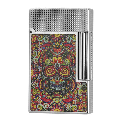 S.T. Dupont Ligne 2 Skull Platine Lighter – Day of the Dead Edition #203